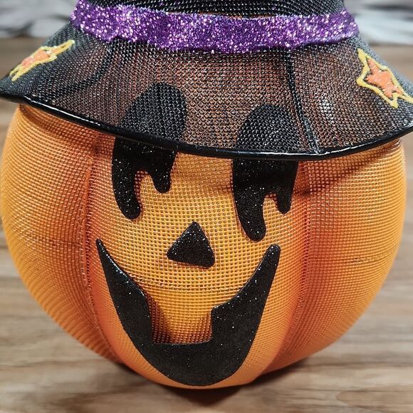 🩵PartyLite Orange Mr. Pumpkinhead Tealight Candle Holder - Picture 5 of 13